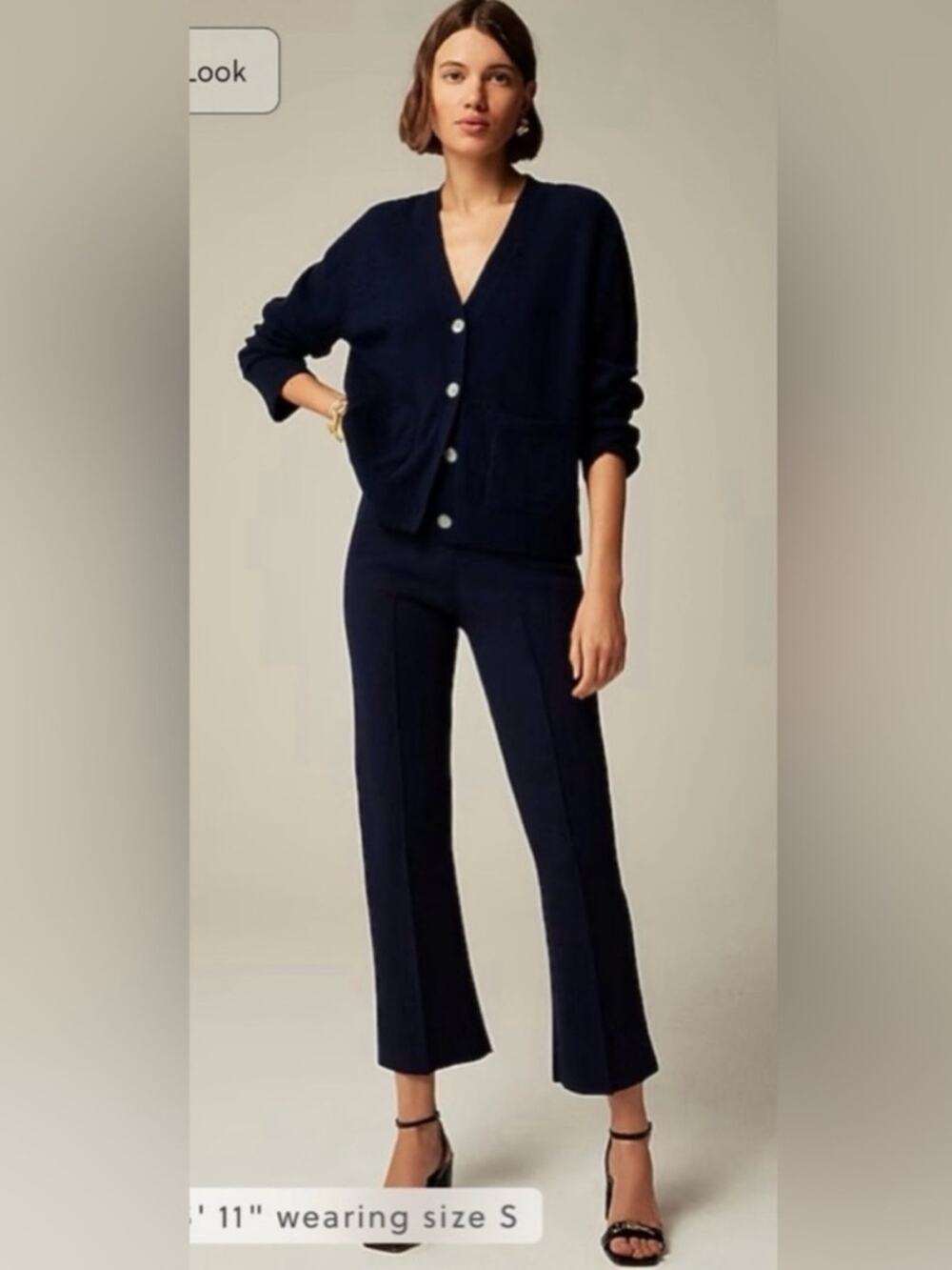 J.Crew Tall Delaney Kickout Sweater Pant Navy M-Tall